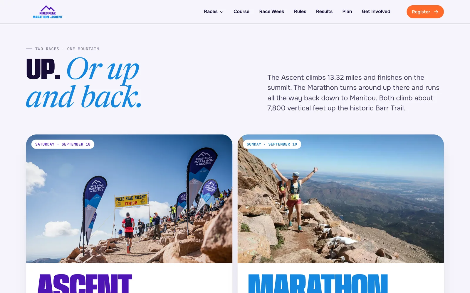 Up. Or up and back. — Pikes Peak Marathon