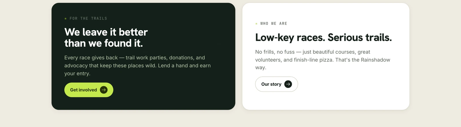 Trail advocacy and about blocks