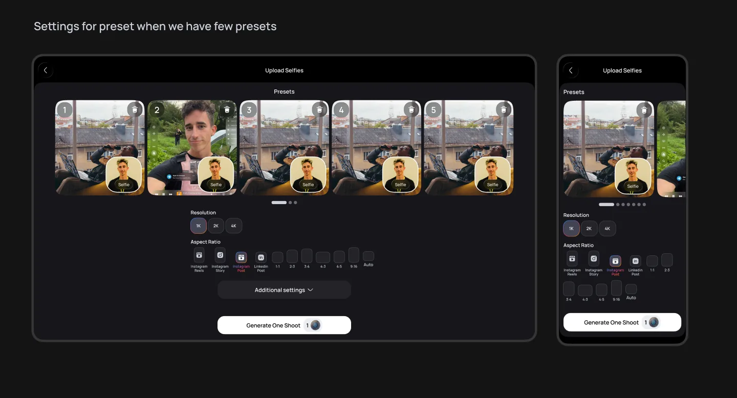 Preset settings