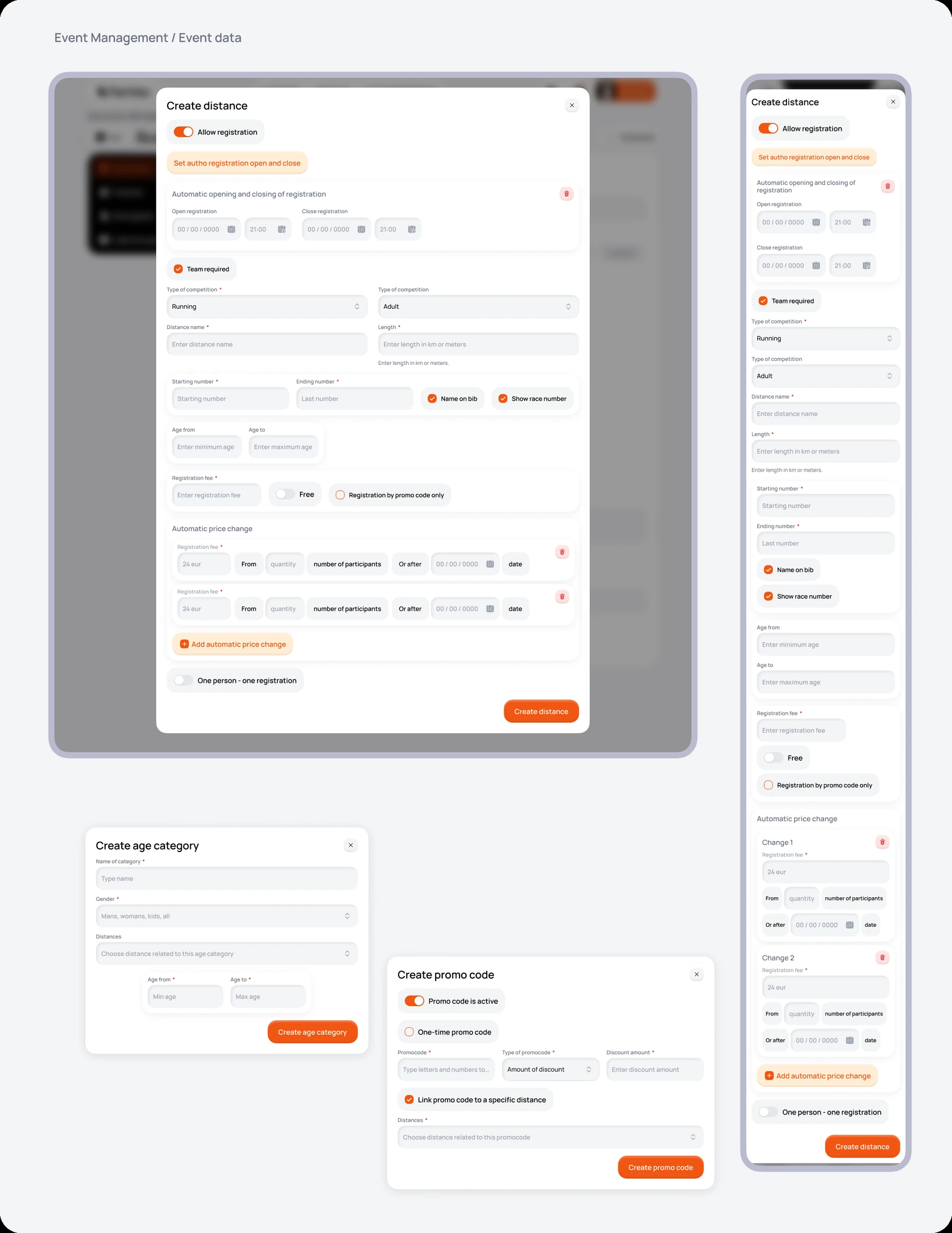 Distances and pricing