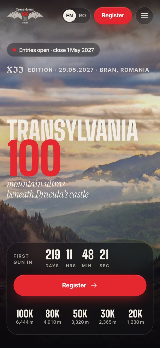 Home — Transylvania 100 on mobile