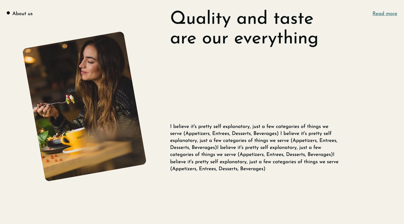 About the restaurant