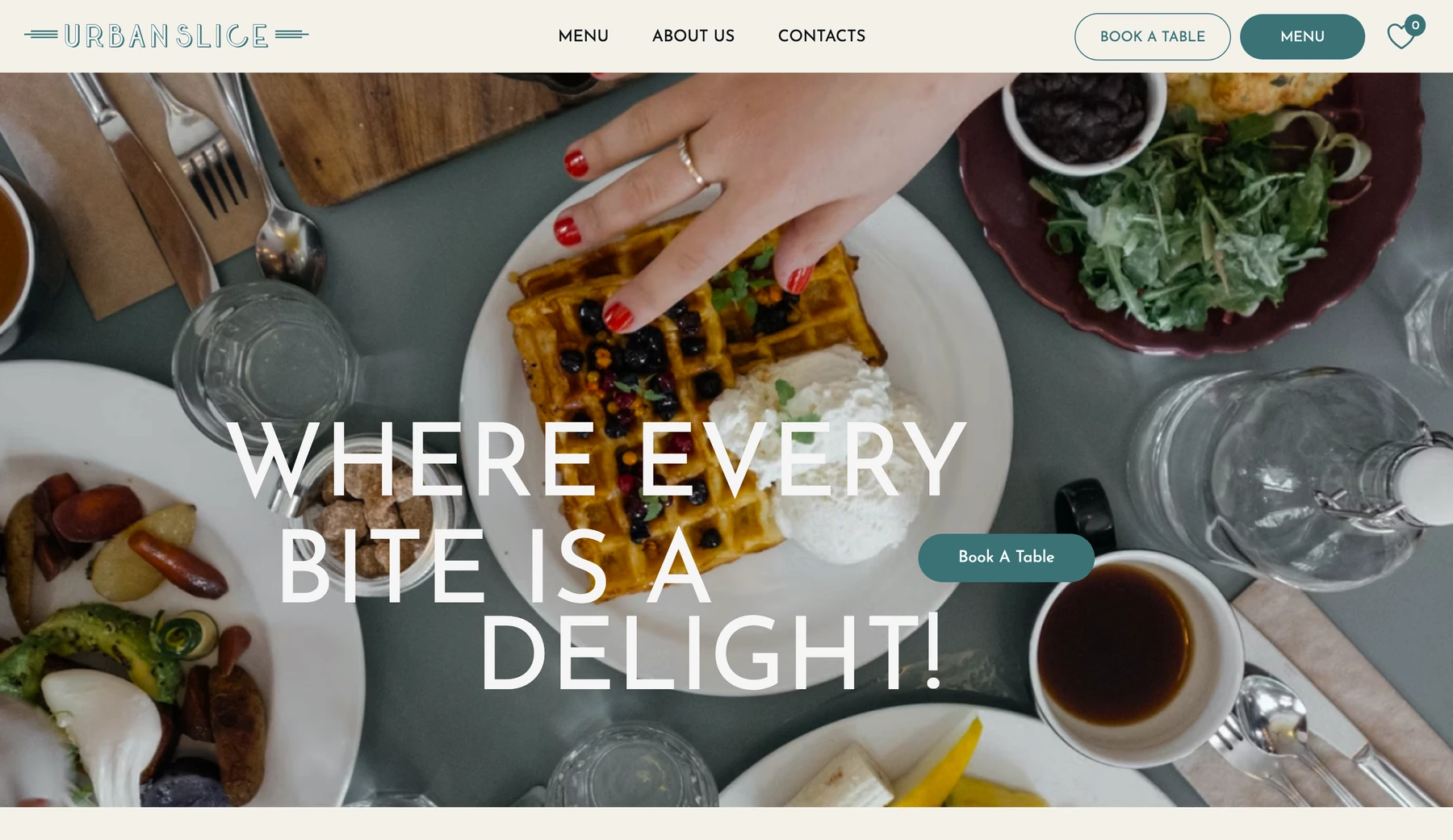 Urban Slice restaurant website