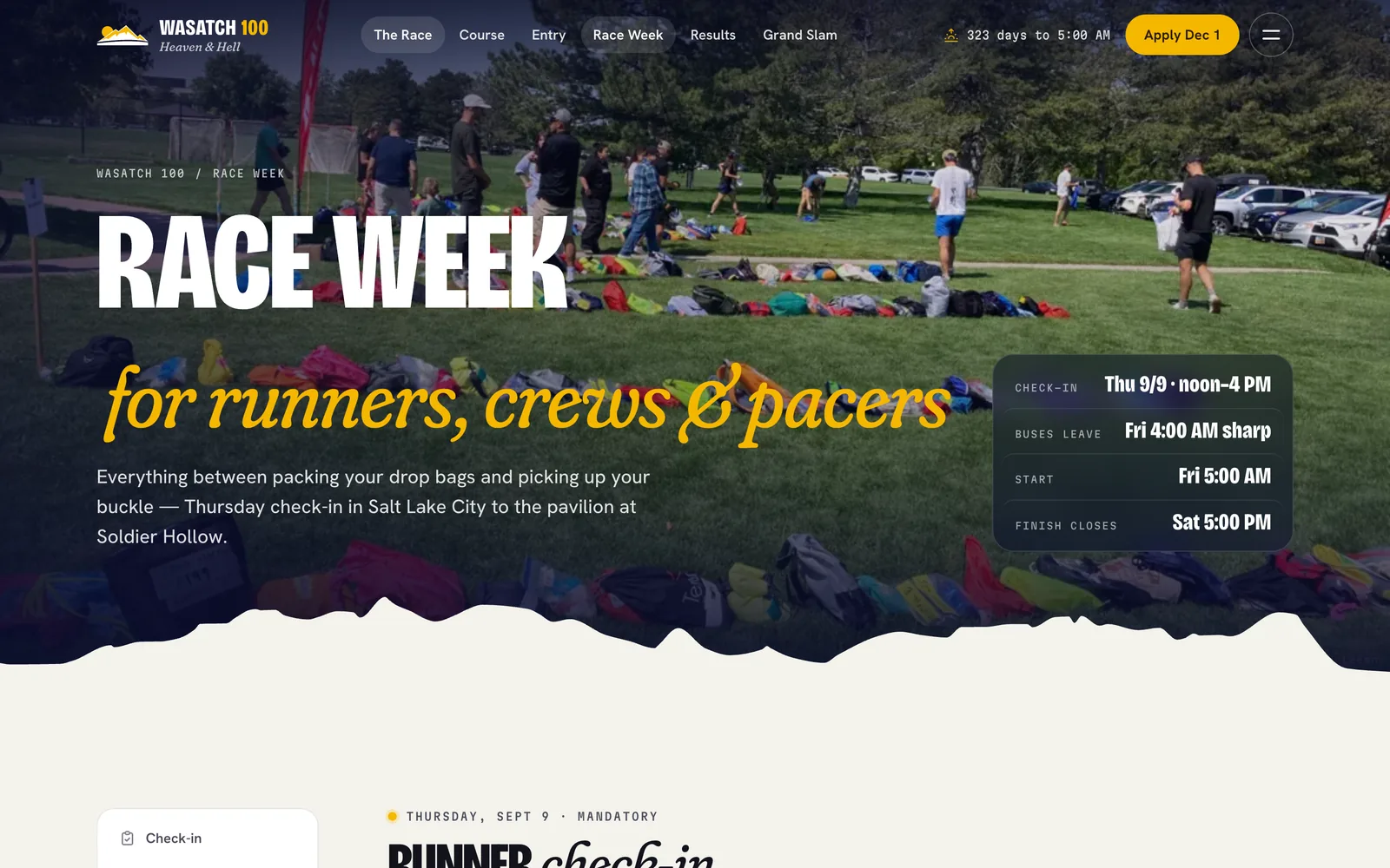 Race week — Wasatch 100