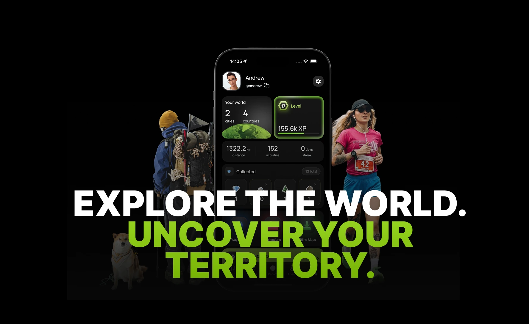 Wayly — territory explorer app