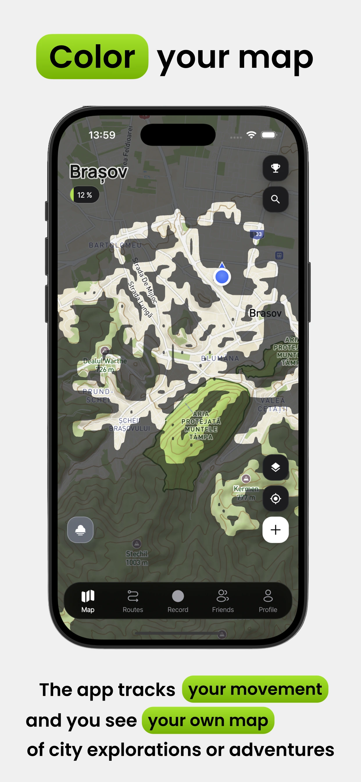 Explore the map and collect prizes